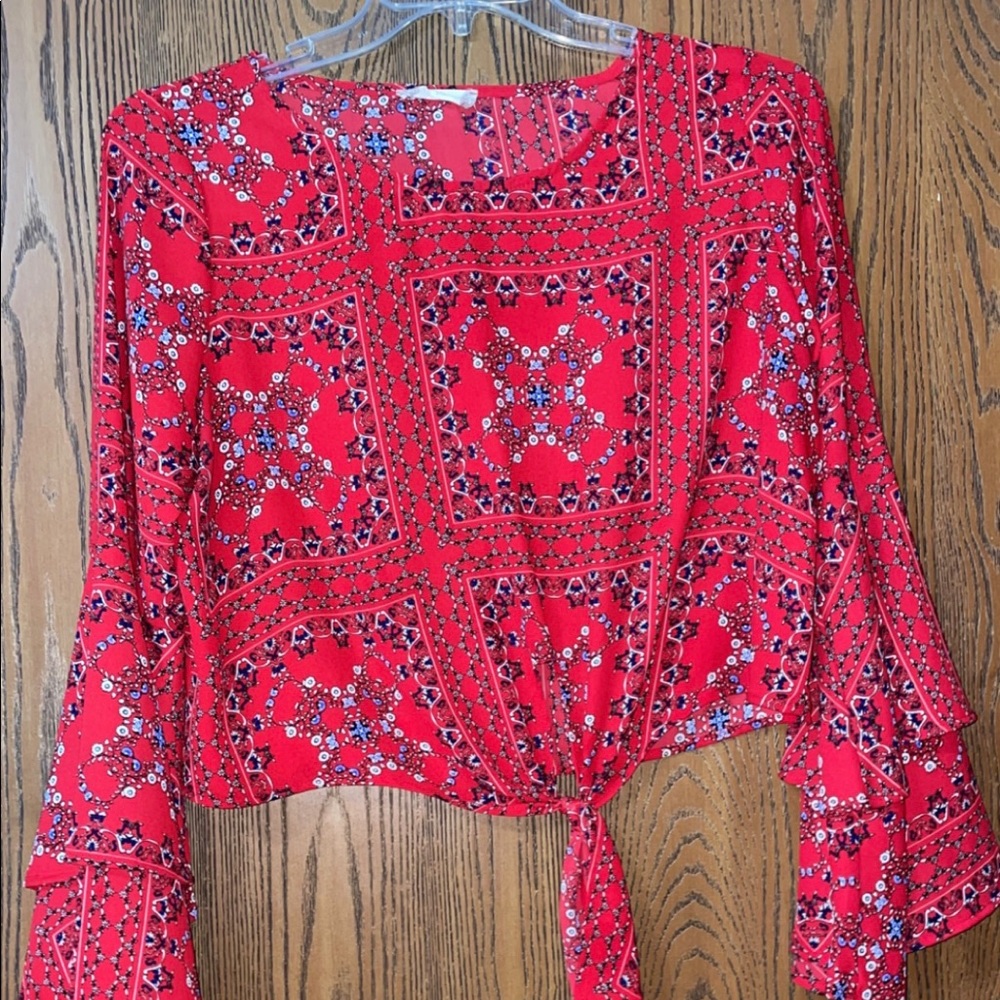 Bell-Sleeved Cropped Blouse, Altar’d State